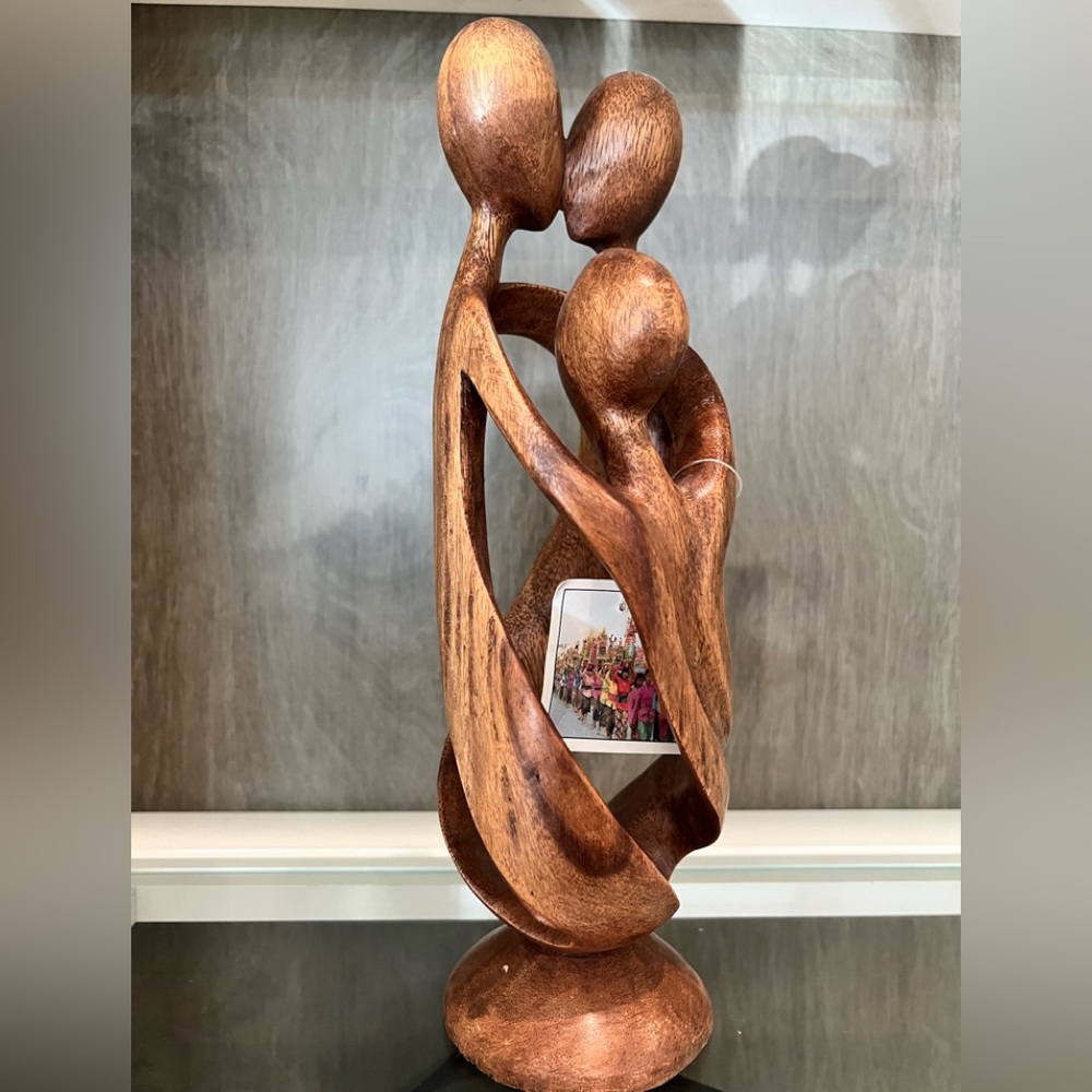 Elegant 11 inches Wooden Sculpture - Brown